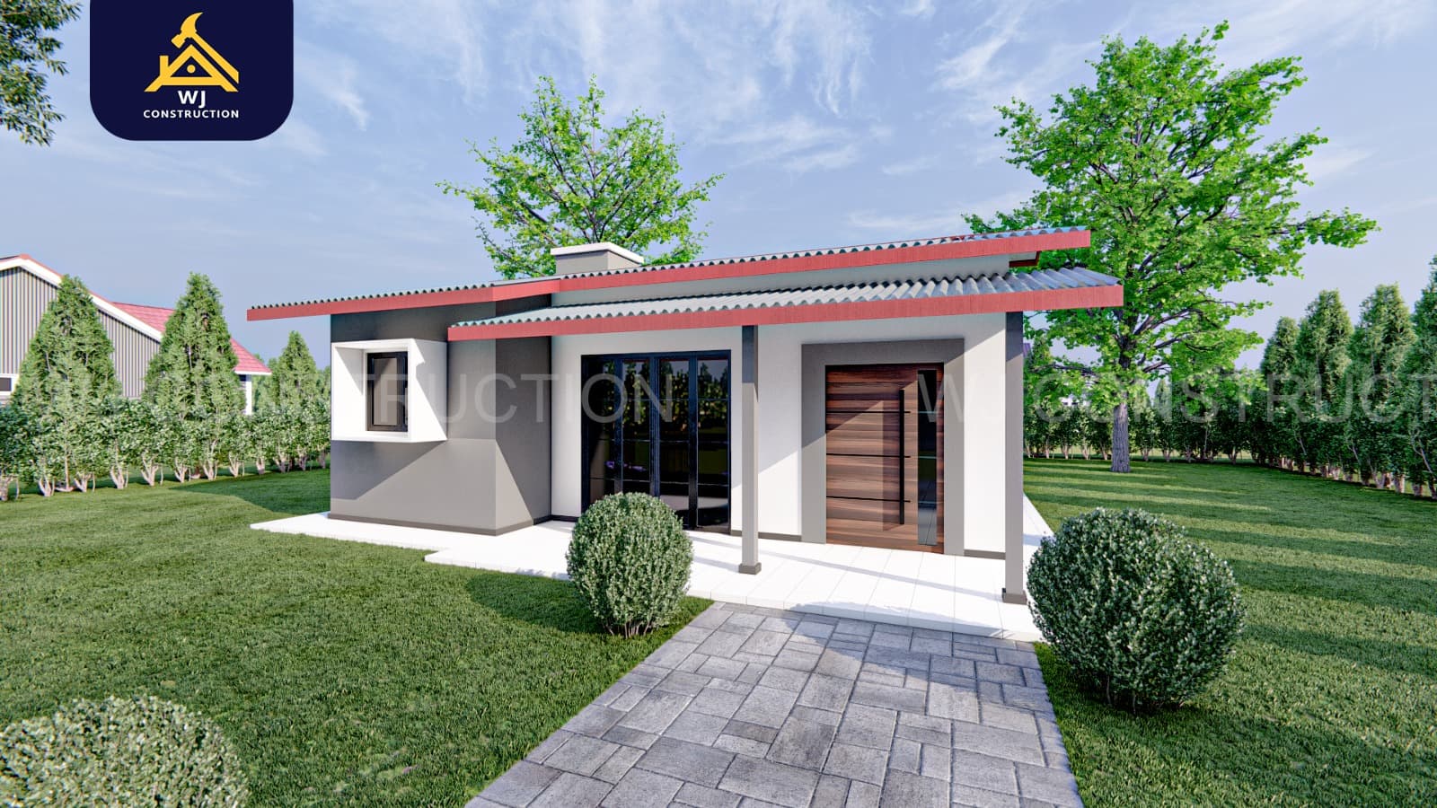 Modern Single-Storey House – 2 Bedrooms & Open Kitchen